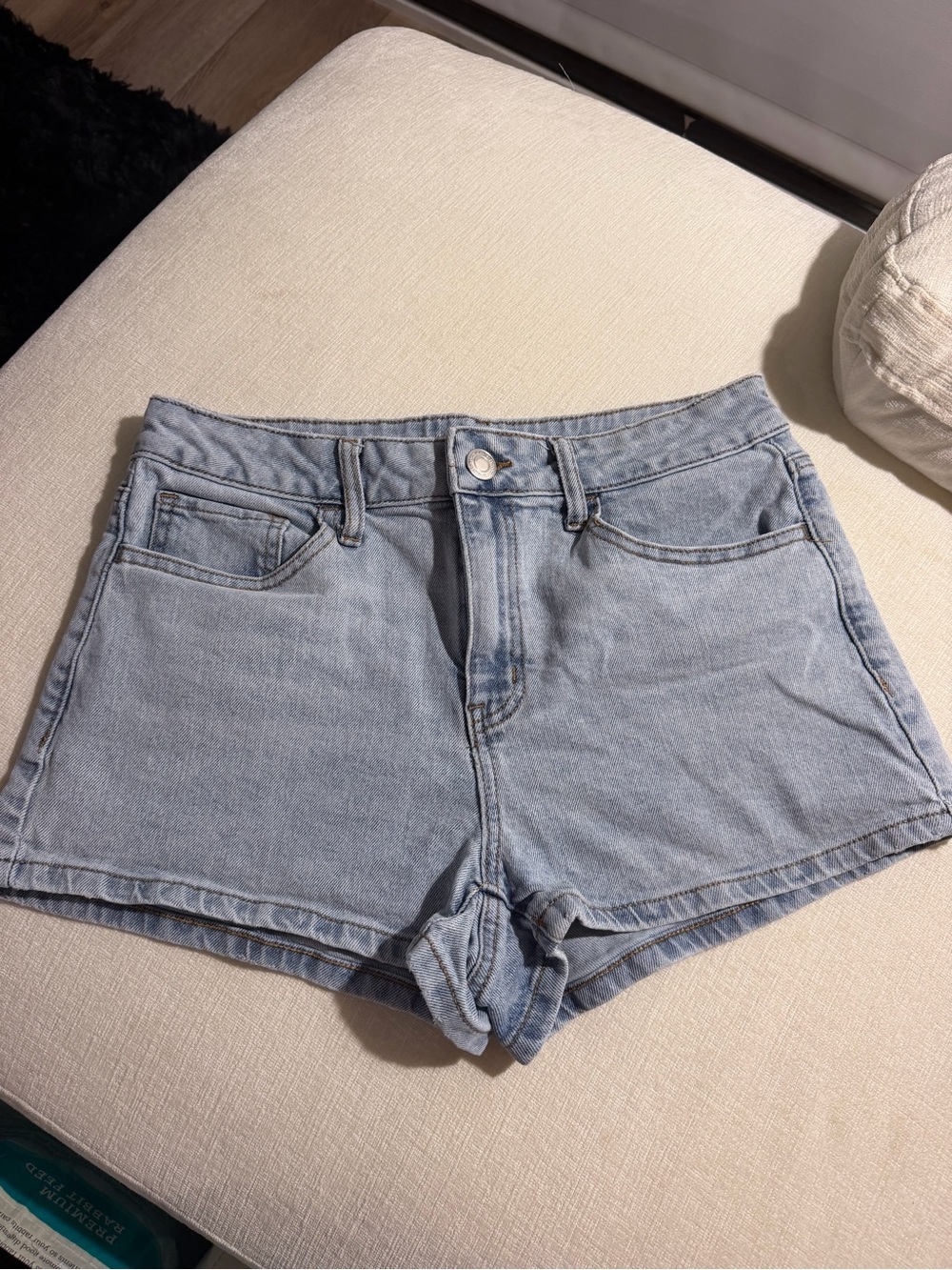SO Light Wash Denim High-Rise Shorts